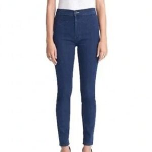 MOTHER Women's 28 Blue Denim The Blade Swooner High Rise Skinny Jeans Casual